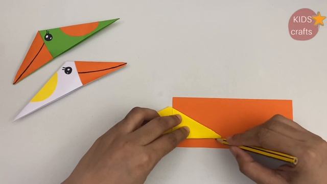 DIY PAPER BIRD FINGER PUPPET  Origami BIRD finger puppet  origami Craft  paper Craft For School