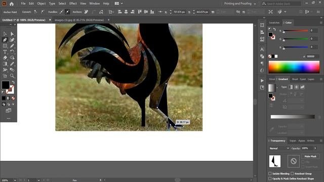 How to create logo by tracing real picture in Adobe illustrator | Graphic design tutorial