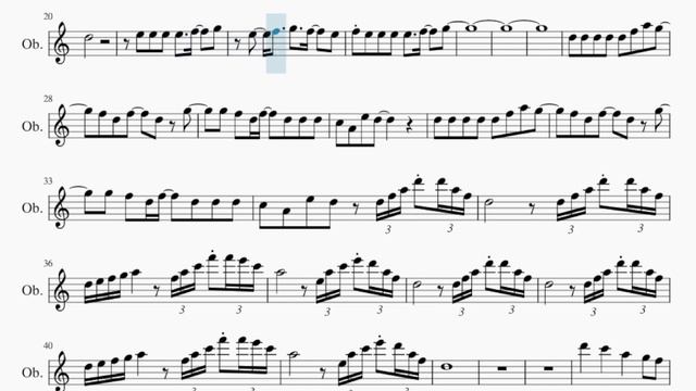Oboe Sheet Music: How to play Gimme Gimme Gimme by ABBA