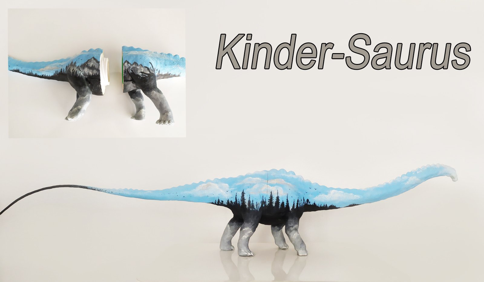 Kinder Сюрприз динозавр. Supersaurus vivianae фигурка динозавра из полимерной глины своими руками