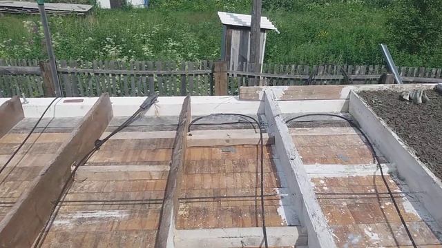 7июля заливаем потолок Арболитом