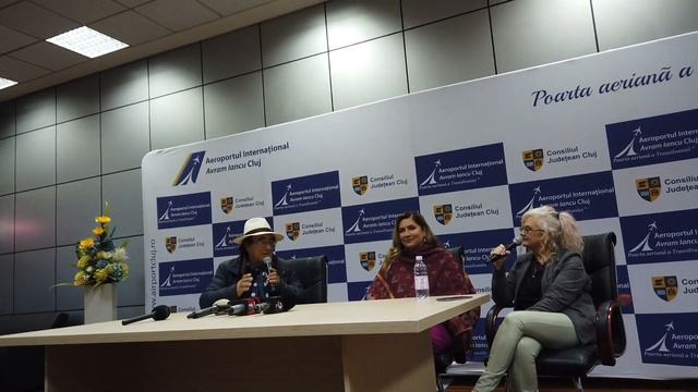 Al Bano și Romina Power la Cluj/ Declarații la conferința de presă susținută la aeroport