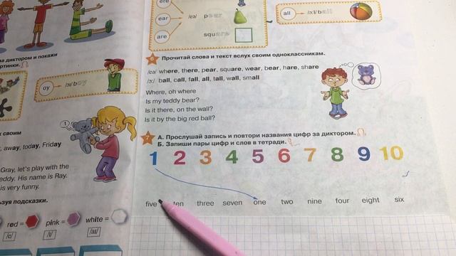 Цифры на английском языке от 1 до 10