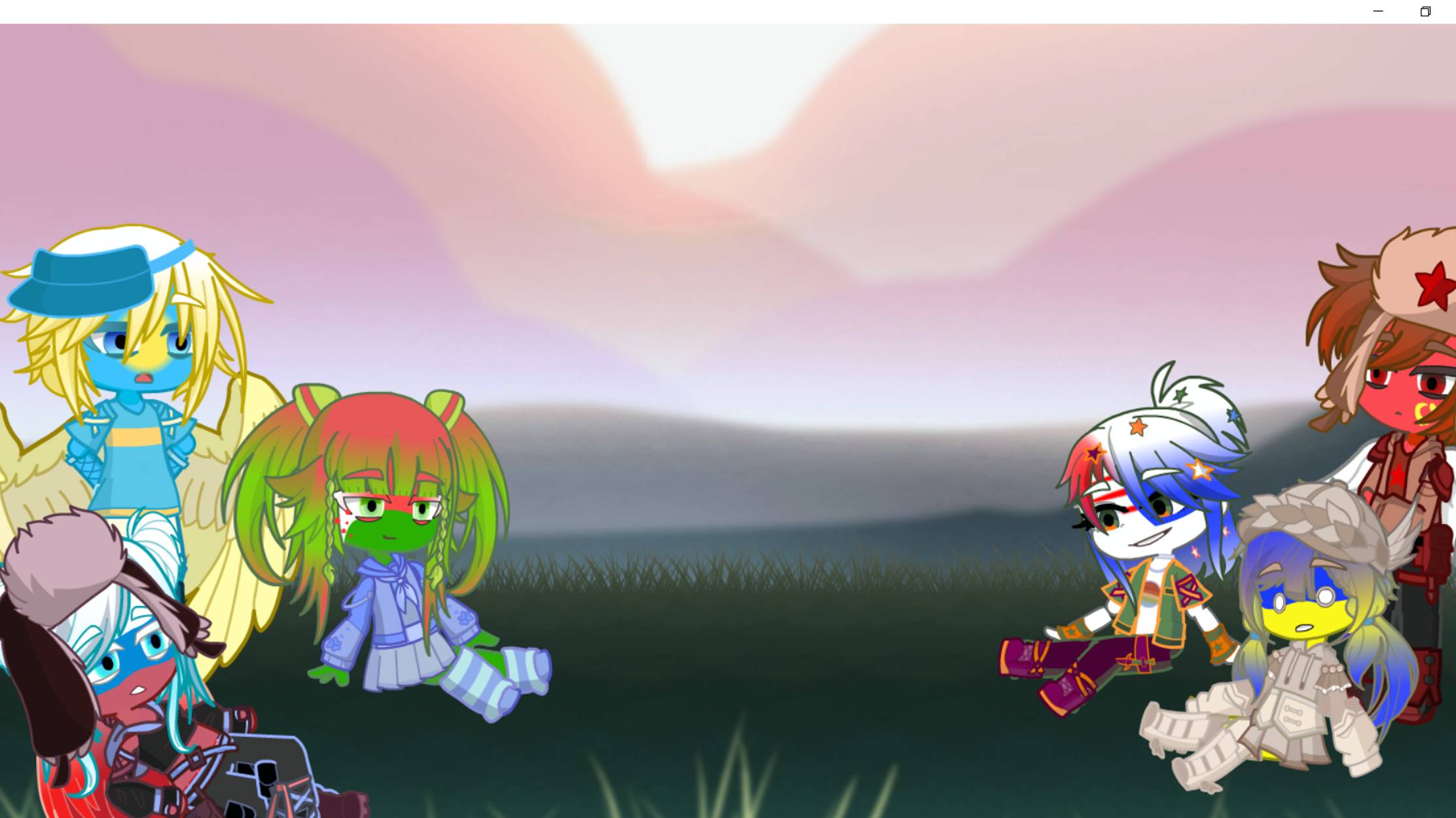 реакция стран (СССР, Казахстан, Беларусь, Россия, Украина, США) countryhumans гача