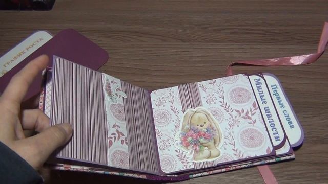 Мини альбом для девочки. Скрапбукинг.