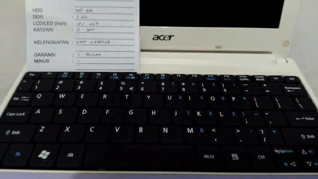 Jual Laptop Second-Netbook Acer AO Happy Intel Atom Bekas