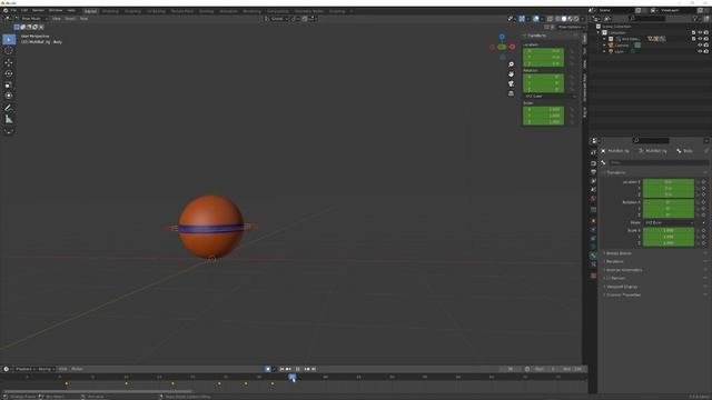 Анимация в Blender. Риг мячика.