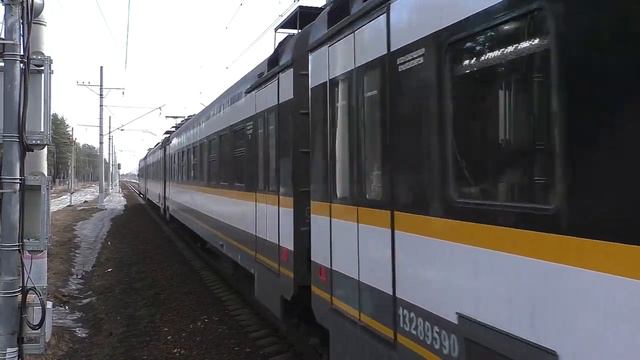 Электропоезд ЭП2ДМ-0234 (ЦППК) пригородный поезд №6699/6700 Фрязево - Апрелевка.