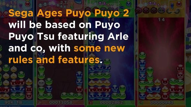 Sega Ages Puyo Puyo and Puyo Puyo 2 Coming to Switch