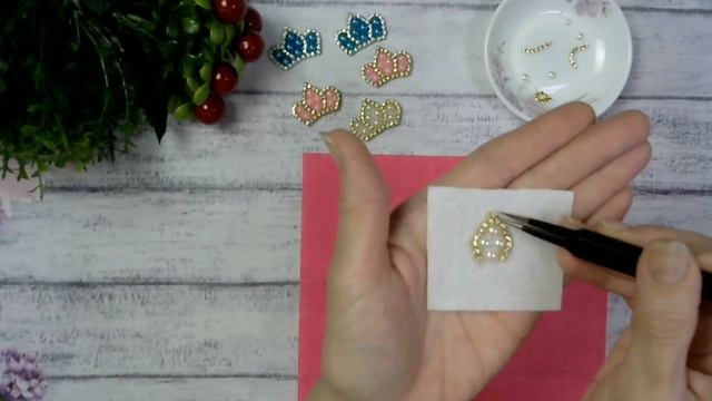 Серединка для бантиков своими руками Коронаиз полубусин и страз\Master diy канзаши