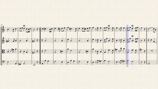 Suite in A Minor from "Les Pièces de Clavessin" (Op. 2 No. 3) for String Quartet