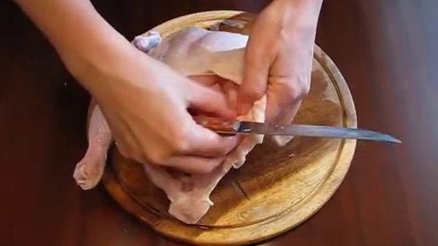 Как снять с курицы кожу