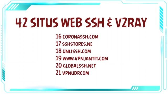 42 Situs Web Pembuat Akun Ssh & V2ray