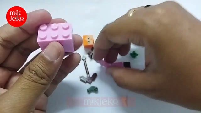 LEGO Alex & Pig Minecraft Toys Unofficial 2021 (Tutorial) @Mikjeko