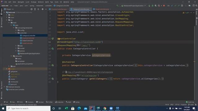 create service and controller of (country, state)