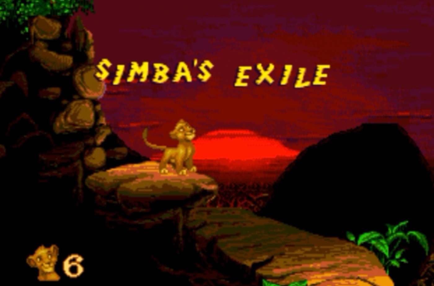 Sega Mega Drive 2 (Smd) 16-bit The Lion King 1 Level 5 Simba's Exile Прохождение