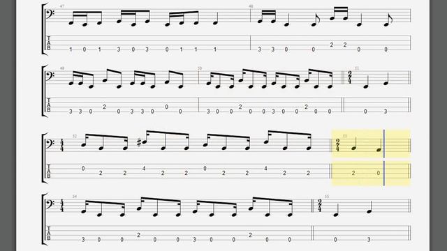 Metallica   The God That Failed Bass guitar tablature