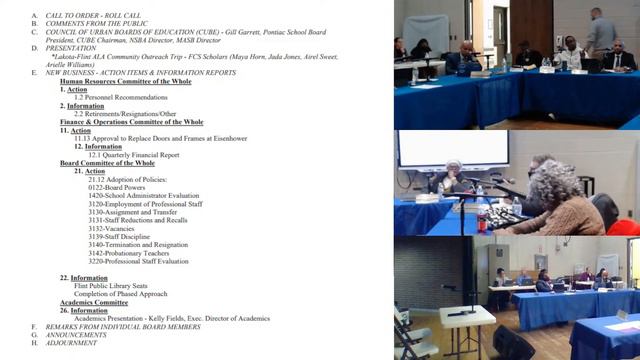 February 14, 2024 - Board Committee of the Whole Meeting - 6:30 PM