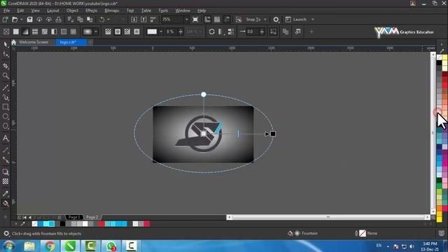 CorelDraw Tutorial Logo Design.  करल डर लग डज़इन 