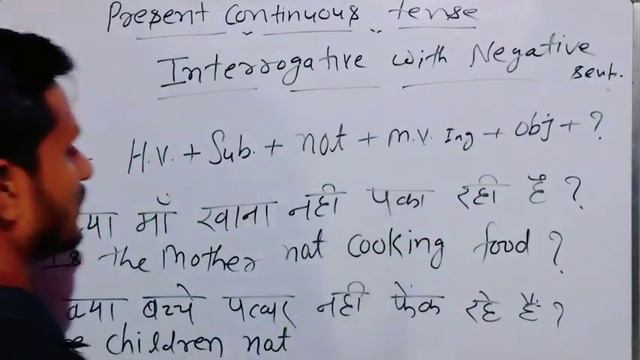 English Grammar, Present continuous tense ( Interrogative with negative) Lecture - 17