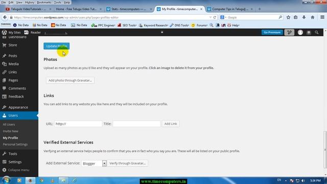 Wordpress Tutorial in Telugu Part 4[www.timecomputers.in]
