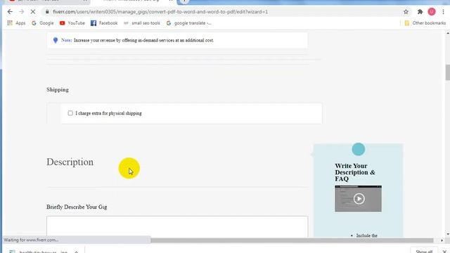 create fiverr gig conver pdf to word and word to pdf
