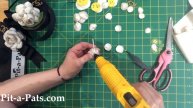 Chanel style Fabric White Camellia Flower Black Bow DIY tutorial