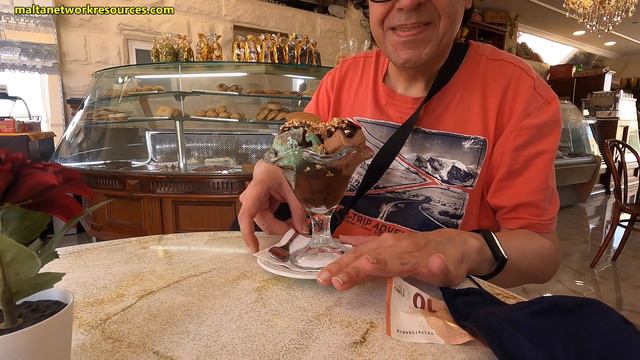 Ta Dbiegi Crafts Village Gozo Interview and eating a gelat at Angele patisserie