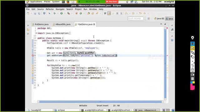 HBase Tutorial for Beginners | How to Interact with HBase Using Java API Part 3 | HBase Tutorial