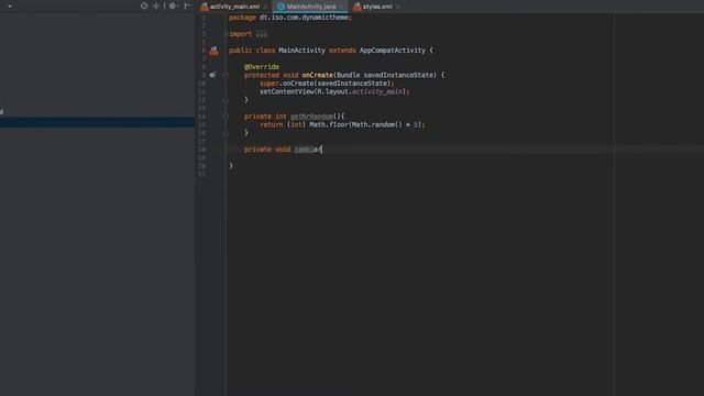 Android Studio - Dynamic Theme