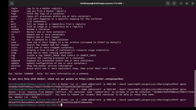 Docker tmpfs