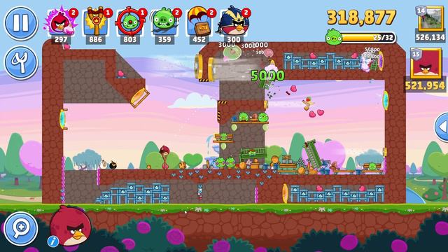 Angry Birds Friends Level 7 Tournament 1356 three stars NO POWER-UP walkthrough 2024-02-15