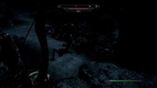 Skyrim: Giant pwnage and floating mammoths. (xbox360)