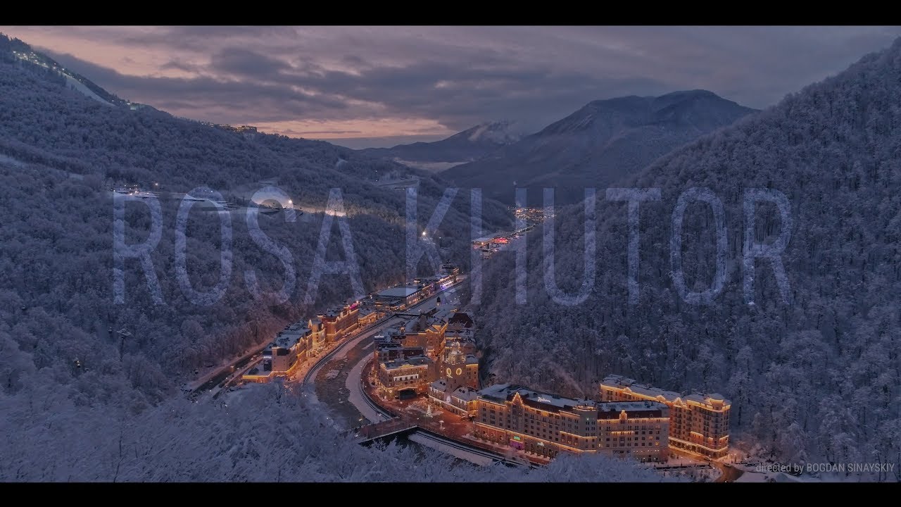 Winter in Rosa Khutor. Aerial view 4K / Роза Хутор зимой. Аэросъемка | 2019