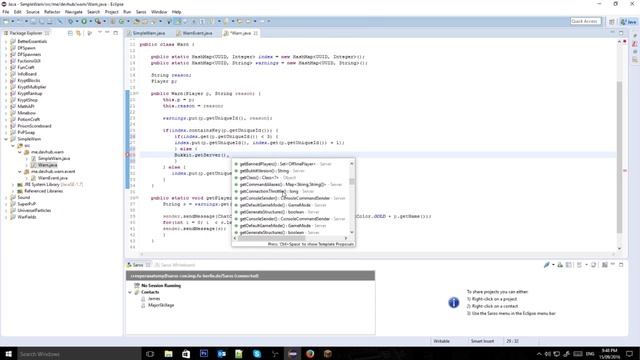 Minecraft Bukkit Plugin Coding - Simple Warn