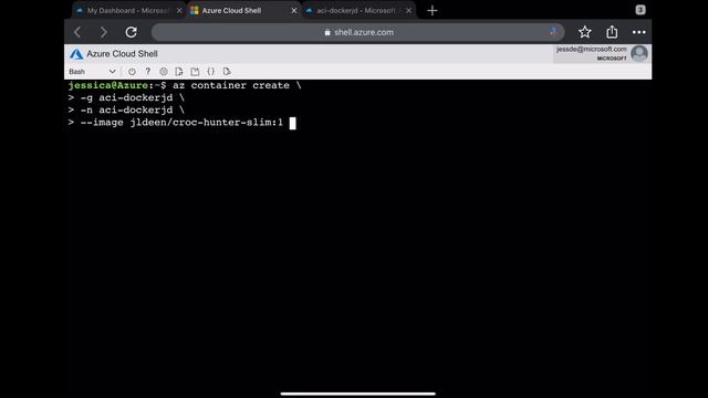 Deploying a Container to Azure from an iPad!!!