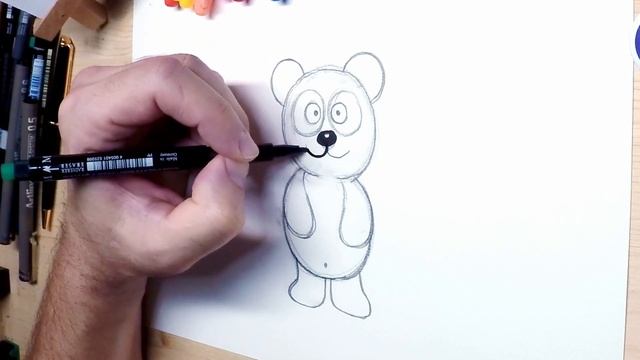 HOW TO DRAW A PANDA. Its very easy to draw give it a try!