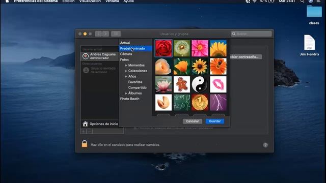 COMO CAMBIAR DE CONTRASEÑA Y FOTO EN UNA MacBook Pro