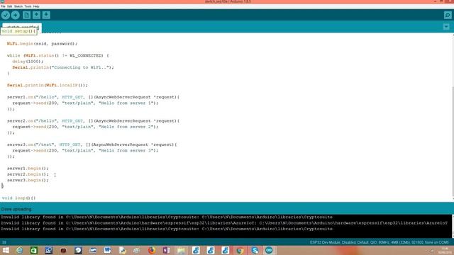 ESP32 Arduino HTTP web server: multiple server instances