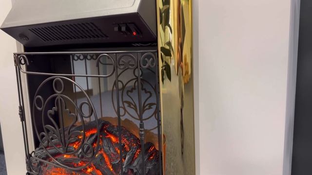 Электрокамин Nord с очагом Majestic Lux Brass | Электрокамины Realflame
