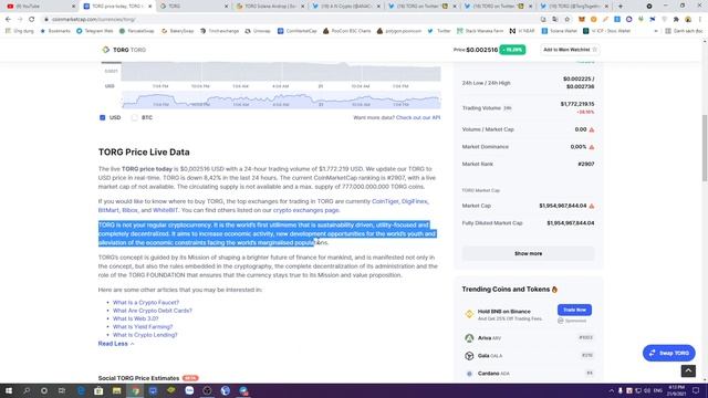 Hướng dẫn nhận 12$ token TORG mạng lưới Solana