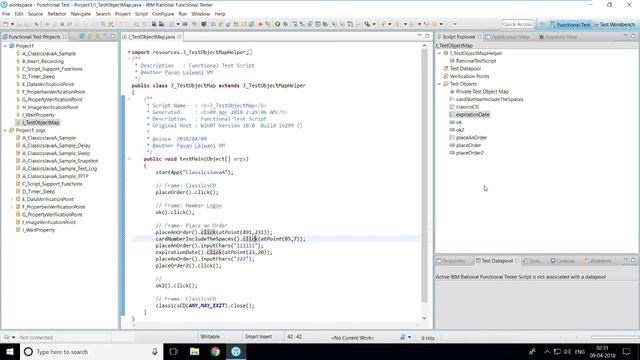 Display Test Object Map