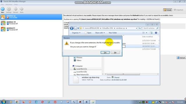 easy guideline how to fix windows xp VM Become inaccessible