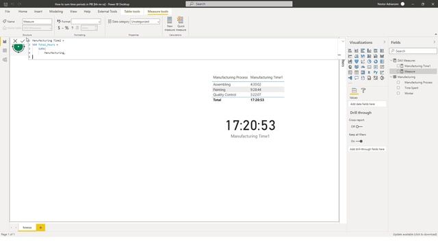 How to Sum Hours, Minutes, and Seconds with DAX in Power BI [h:nn:ss]