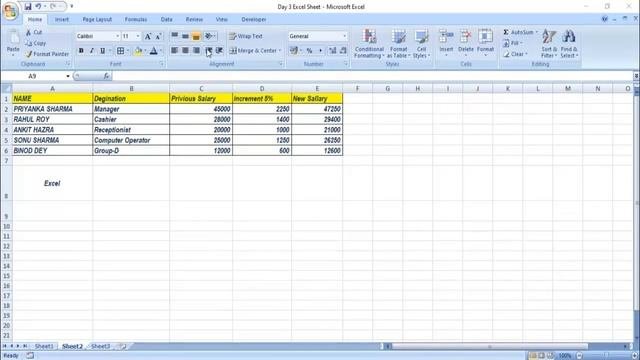 MS Excel Tutorial || How To Use Font,Fill Color,Alignment,Merge,Orientation,Wrap Text In Excel