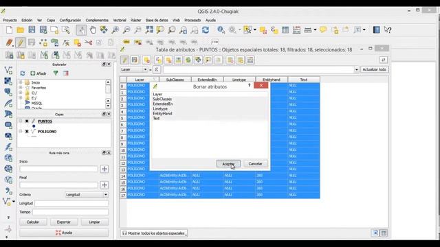 Listado de coordenadas de una poligonal usando QGis y AutoCad