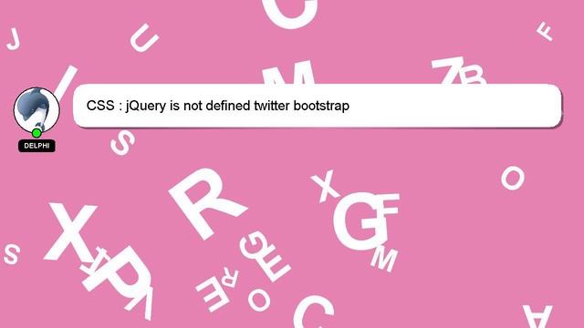 CSS : jQuery is not defined twitter bootstrap