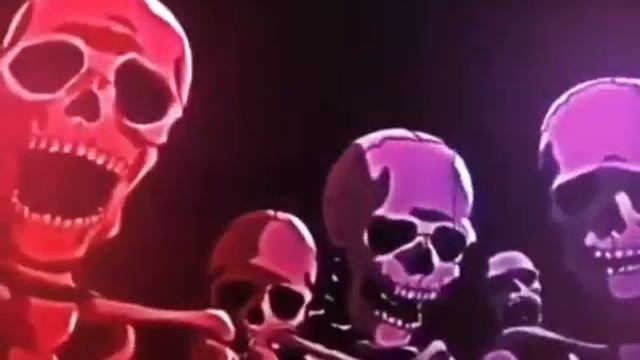 скелеты смотрят в камеру под жоски фонк