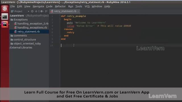 Ruby Retry Statement Example