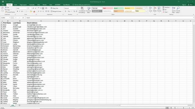 Removing Duplicates in Excel